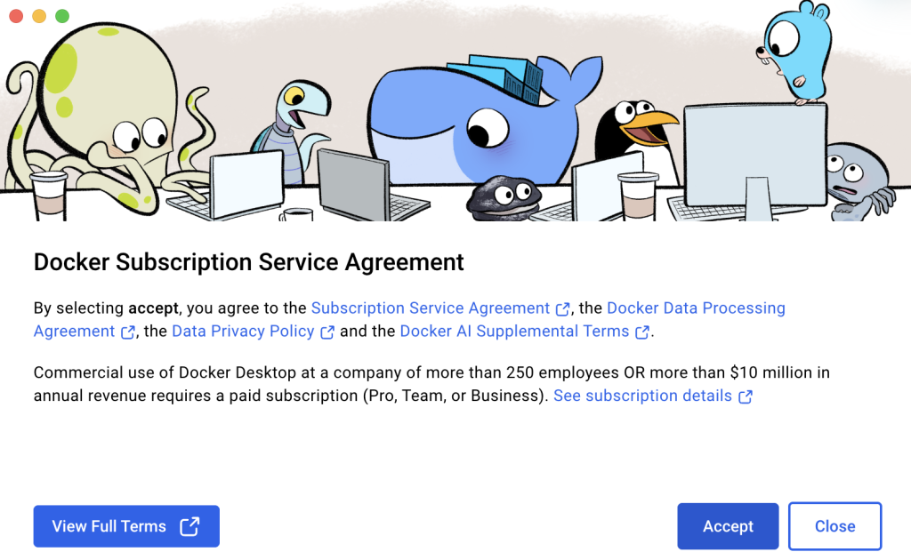 docker 안내 페이지